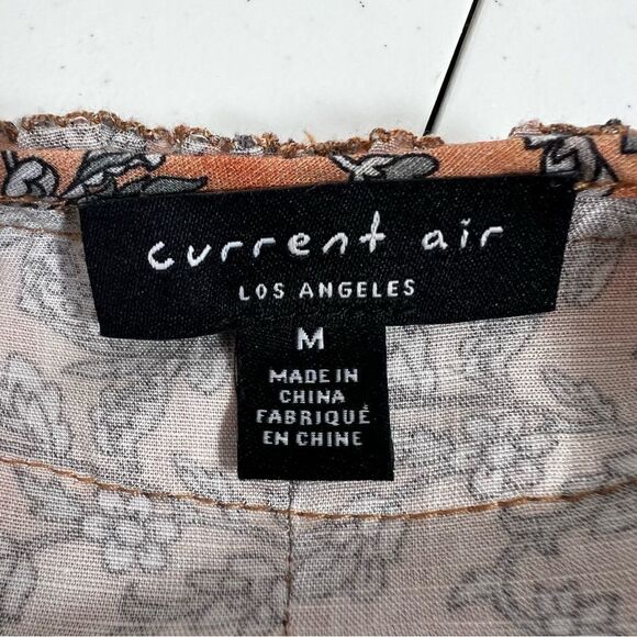 Current Air Los Angeles Floral Pleated Ruffled V Neck Cottagecore Mini Dress - Picture 9 of 16